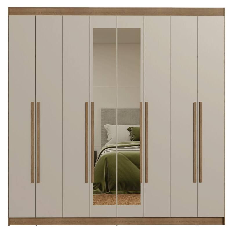 Guarda-Roupa Casal 8 Portas Batentes com Espelho Venus Madesa R